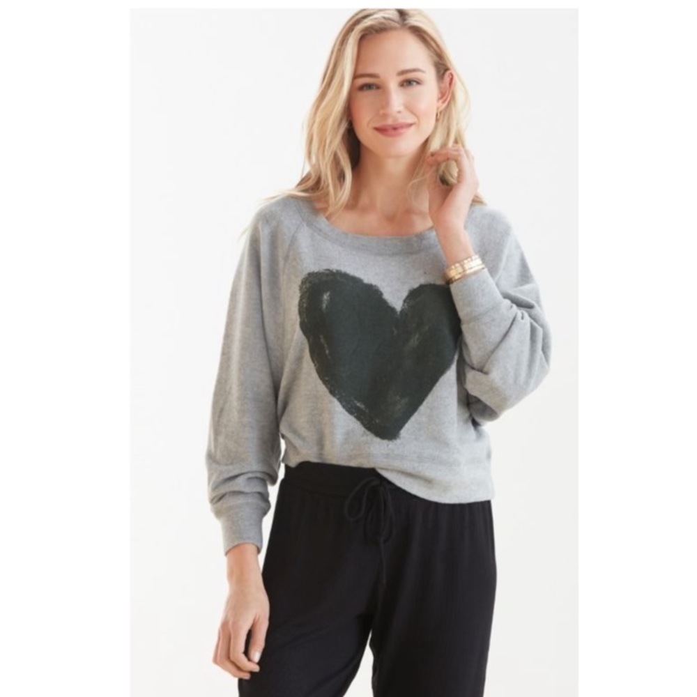 Chaser with heart sweatshirt exclusively for Evereve.